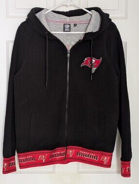 Tampa Bay Buccaneers NFL Black Fleece Zip-Up Hoodie Women's Medium